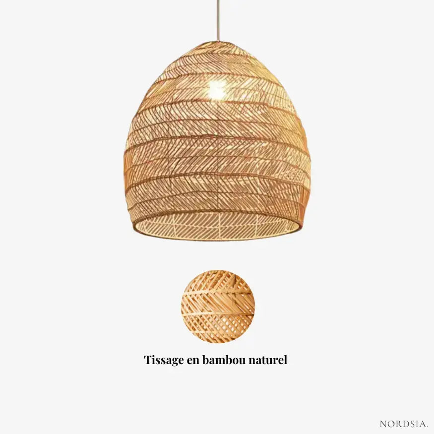 Suspensión de Bambú de Estilo Nórdico Ø 25 cm | Dome