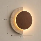 Aplicación de Pared Estilo Travertino y Madera con LED Integrado | Halla