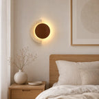 Aplicación de Pared Estilo Travertino y Madera con LED Integrado | Halla