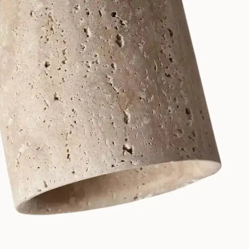 Plafón Moderno de Travertino y Madera Sólida | Kara