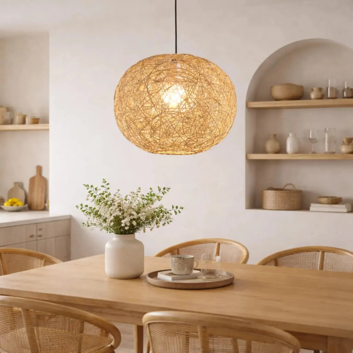 Esfera Colgante de Ratán y Bambú Ø 30 cm | Liora