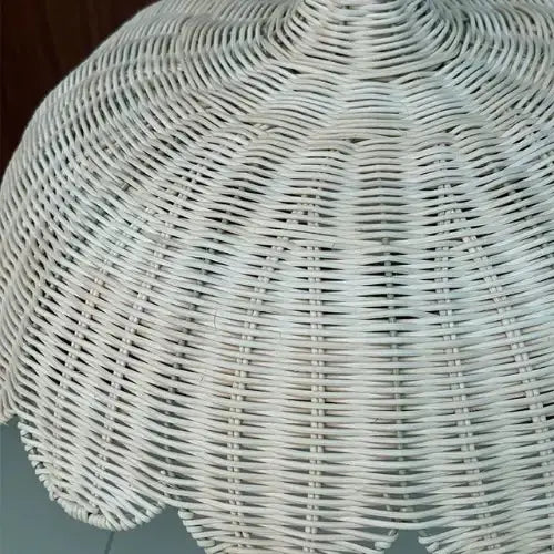 Suspensión de Ratán Natural Ondulado de 45 cm de Diámetro | Hedda