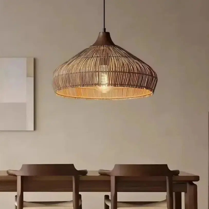 Suspensión de Ratan Natural Ø 40 cm - Diseño Nella