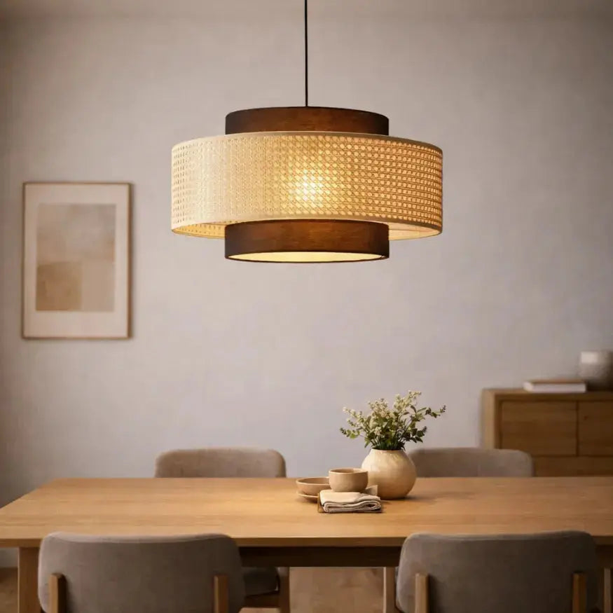 Runa - Lámpara colgante de ratán natural con diseño nórdico - Ø 40 cm