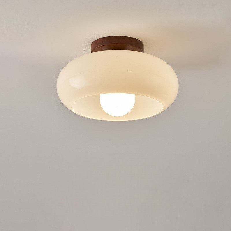 Lámpara de Techo Crema Estilo Bauhaus Francés
