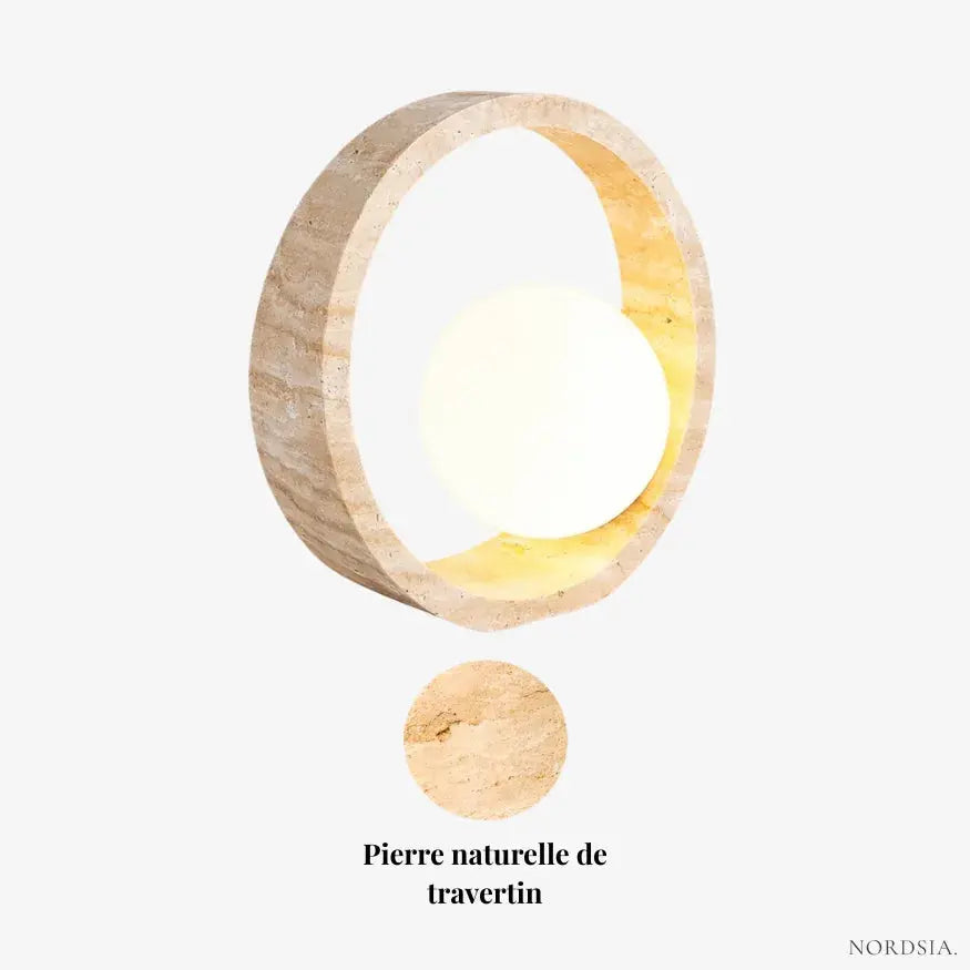 Oria - Escultural Lámpara de Travertino Natural