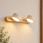 Triva: Aplique de Diseño en Travertino y Madera con Varias Cabezas