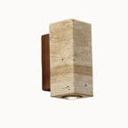Aplique de Pared Moderno en Travertino y Madera | Elin