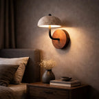 Elegante Aplique de Pared en Travertino y Madera | Modelo Ingrid