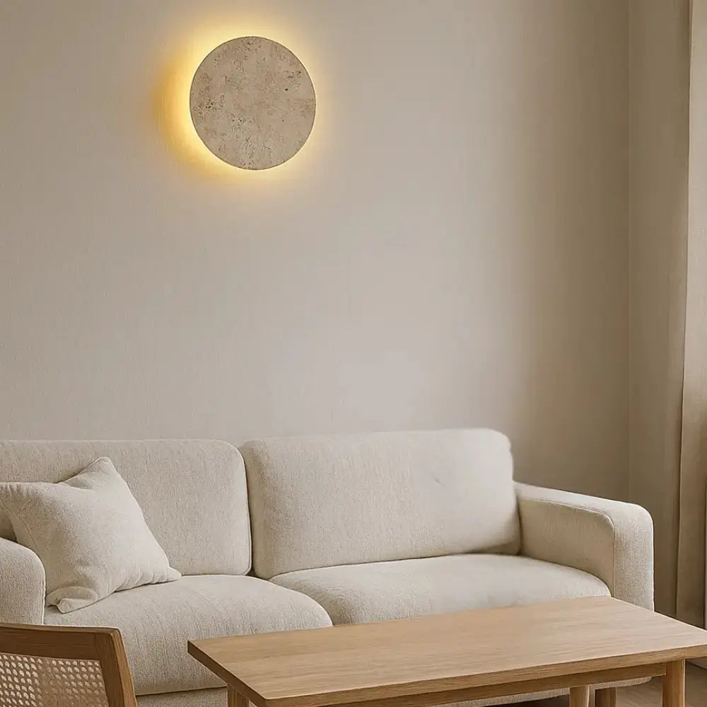 Fosenavåg - Aplique de Pared LED en Travertino Natural
