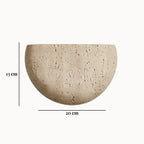 Modelo Hamar - Aplique de Pared en Travertino con Diseño de Media Luna