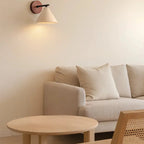 Escandinavian Wall Sconce in Travertine and Wood | Lyra Model