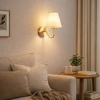 Sael Aplique de Pared Vintage en Metal y Tela