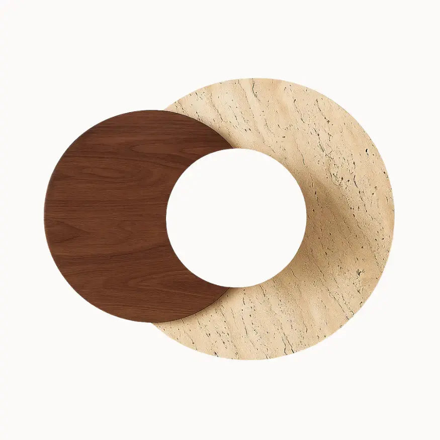 Escandinavian Wall Sconce in Travertine and Wood | Verdalsøra