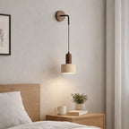 Aplicación de pared escandinava en travertino y madera | Elvik