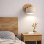 Escandinavian Wall Sconce in Travertine and Wood | Kiven