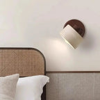 Escandinavian Wall Sconce in Travertine and Wood | Kiven
