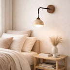 Aplique de Pared Moderno en Travertino y Madera | Porva