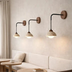 Aplique de Pared Moderno en Travertino y Madera | Porva