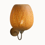 Arvin - Aplique de Pared de Bambú Natural Ø 25 cm