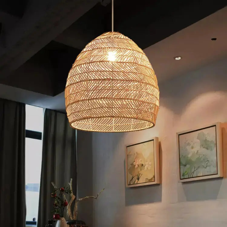 Suspensión de Bambú de Estilo Nórdico Ø 25 cm | Dome