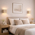 Escandinavian Wall Sconce in Natural Travertine | Horten