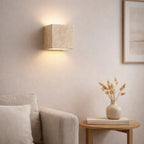 Escandinavian Wall Sconce in Natural Travertine | Horten