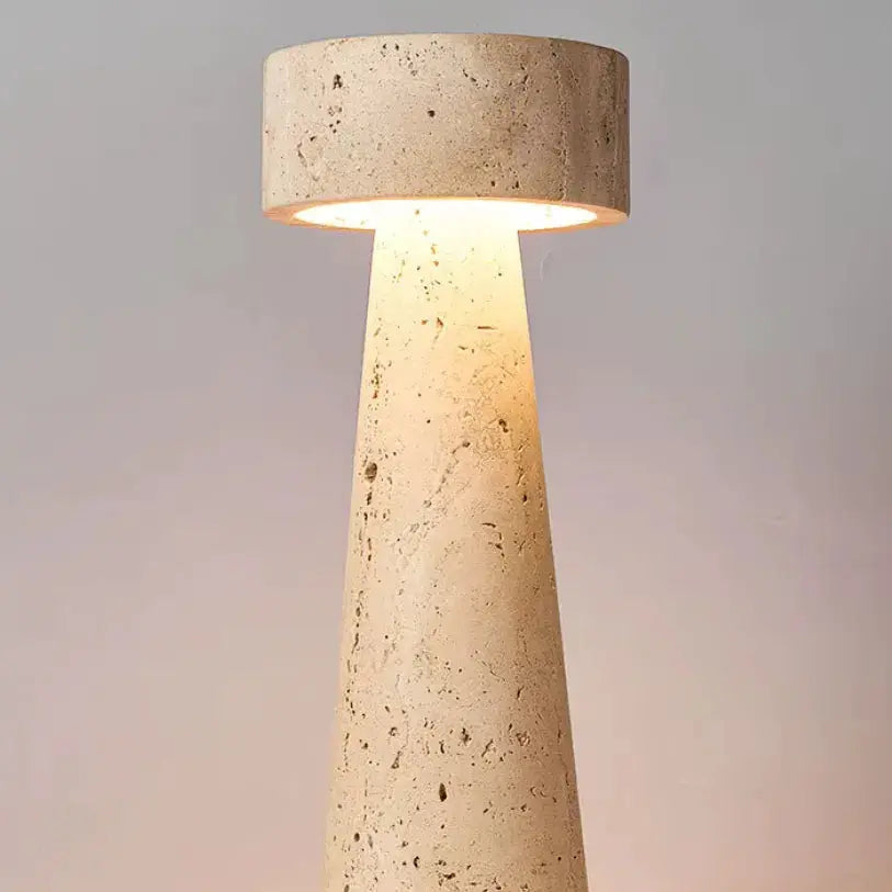Lámpara de mesa LED moderna en travertino | Neri