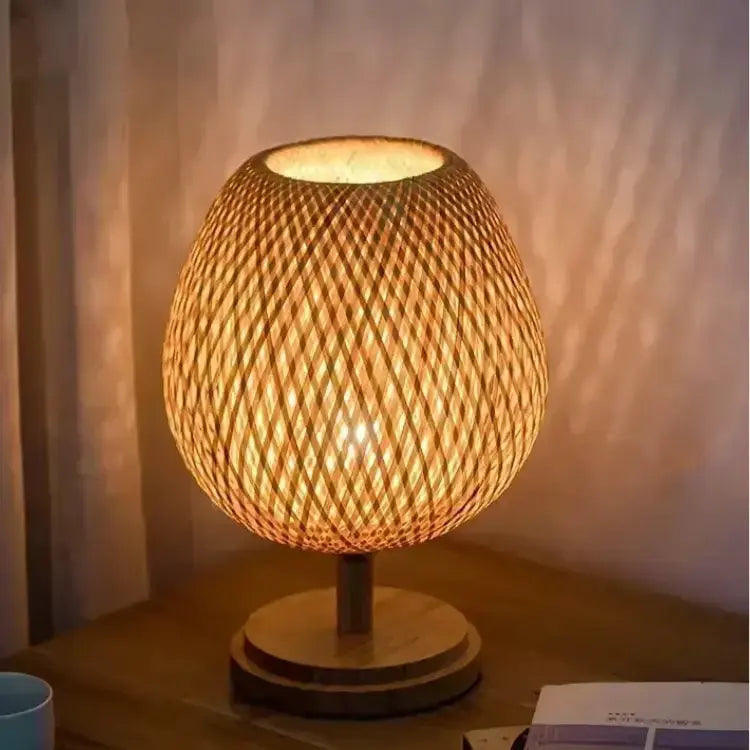 Lámpara de noche de madera y bambú natural | Neya
