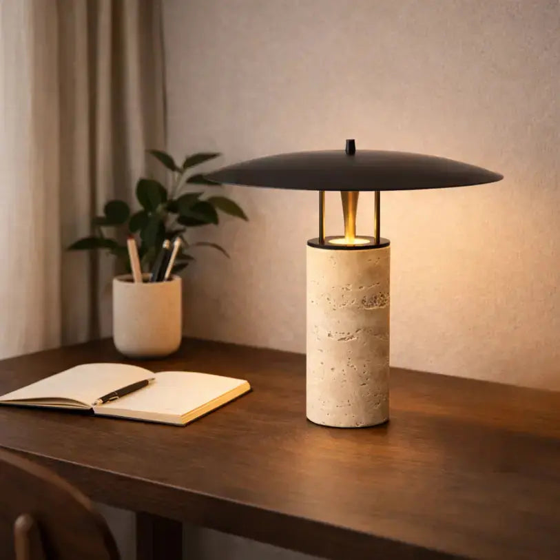 Lámpara de Mesa de Travertino | Noma