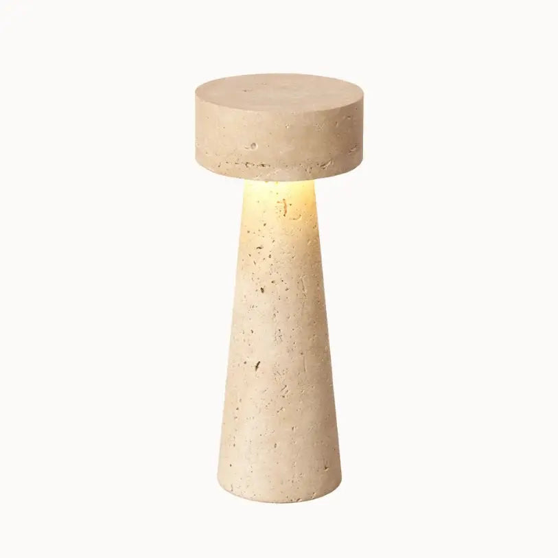 Lámpara de mesa LED moderna en travertino | Neri