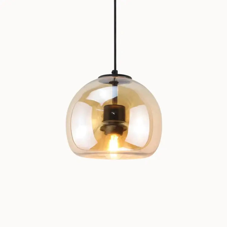 Suspensión Minimalista de Vidrio Ø 20 cm | Elina