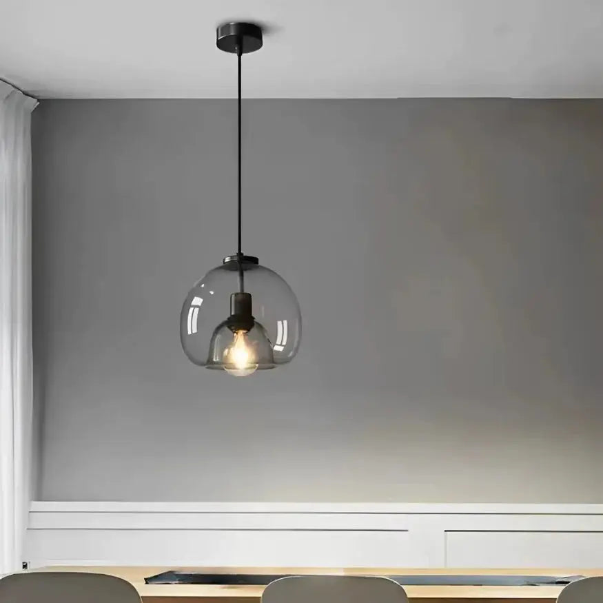 Suspensión Minimalista de Vidrio Ø 20 cm | Elina