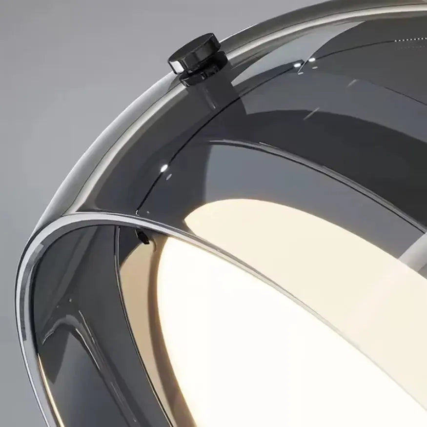 Moderna Lámpara Colgante de Vidrio Ahumado Ø 20 cm | Naela
