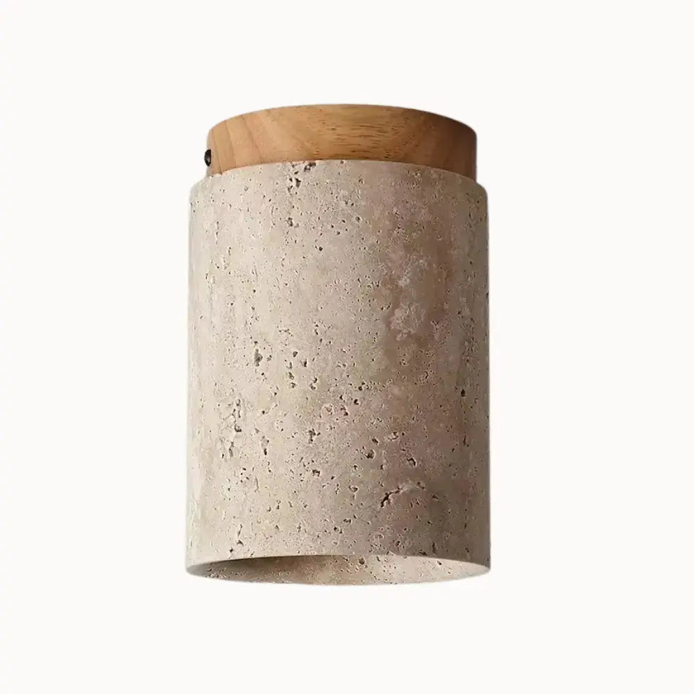 Plafón Moderno de Travertino y Madera Sólida | Kara