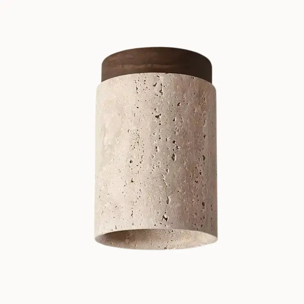 Plafón Moderno de Travertino y Madera Sólida | Kara