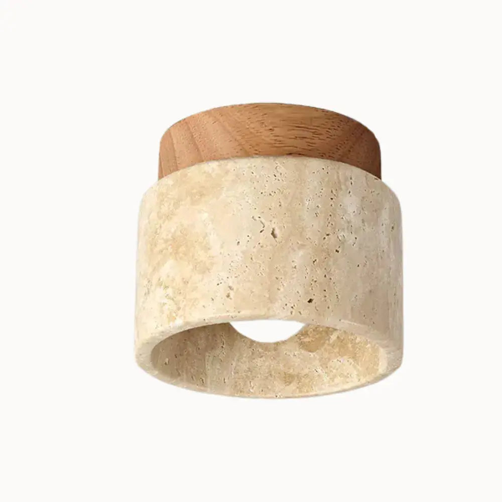 Plafón Moderno de Travertino y Madera Sólida | Noor