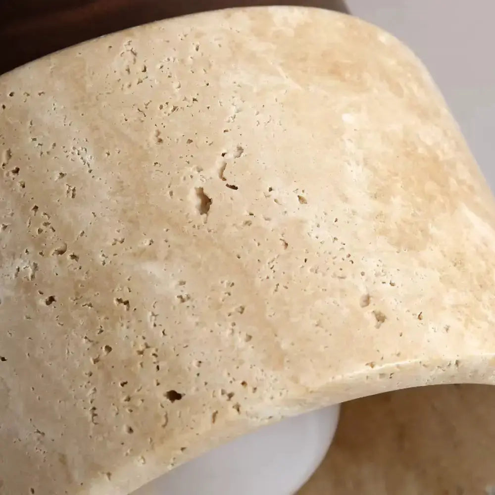 Plafón Moderno de Travertino y Madera Sólida | Noor