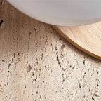 Escandinavian Wall Sconce in Travertine and Wood | Verdalsøra