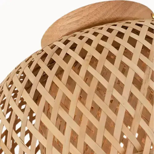 Plafón Minimalista de Bambú Ø 30 cm | Luna