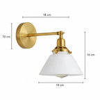 Modelo Rovin: Aplique de Pared Vintage en Vidrio Blanco