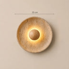 Stona: Aplique de Pared de Diseño en Travertino y Madera con Iluminación LED