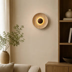 Stona: Aplique de Pared de Diseño en Travertino y Madera con Iluminación LED