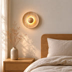 Stona: Aplique de Pared de Diseño en Travertino y Madera con Iluminación LED