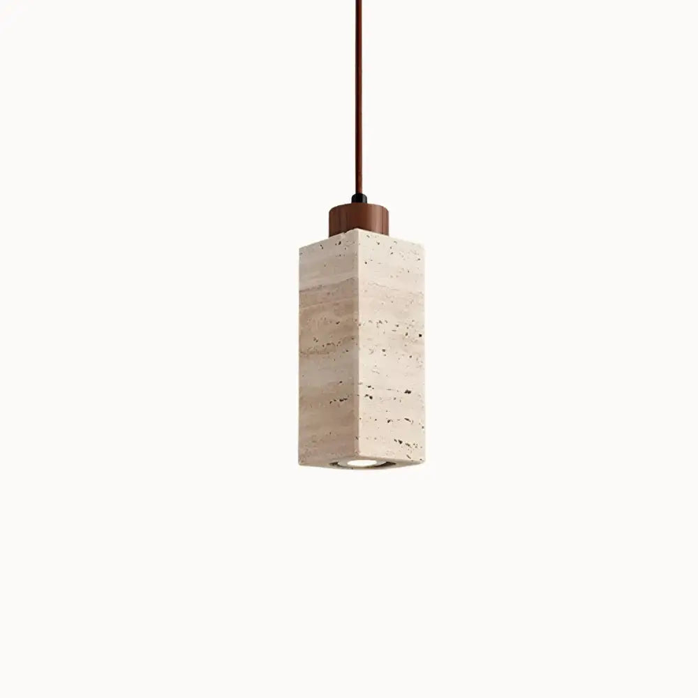 Suspensión Escandinava de Travertino y Madera | Koben