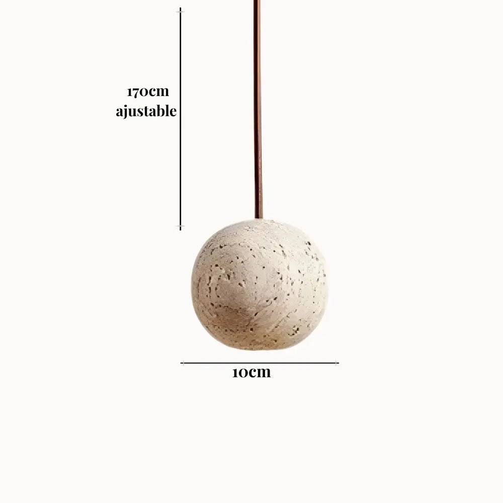 Esfera Nórdica de Suspensión en Travertino | Sten