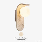 Aplique de Pared Escandinavo en Auténtico Travertino | Velor