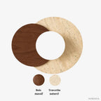 Escandinavian Wall Sconce in Travertine and Wood | Verdalsøra